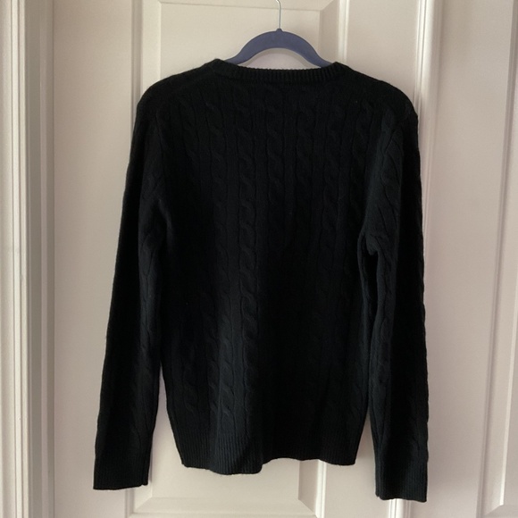 NWT Black Jcrew cable cashmere sweater - Picture 2 of 4